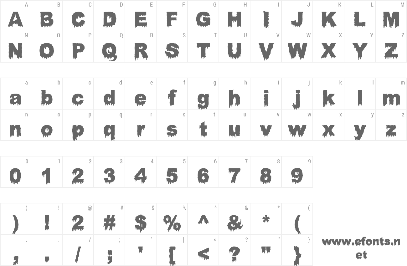 Font Bloody Stump preview